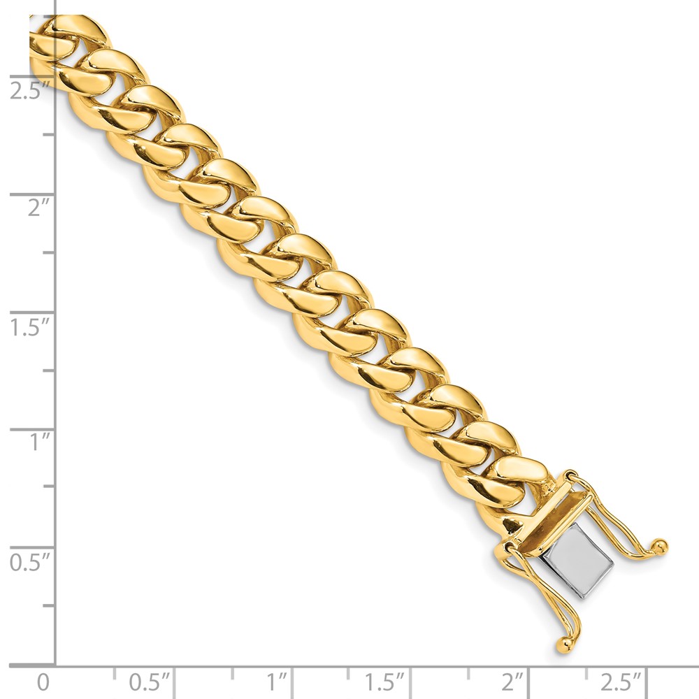10k 8.7mm Hand-polished Miami Cuban Chain Link Bracelet - Image 2