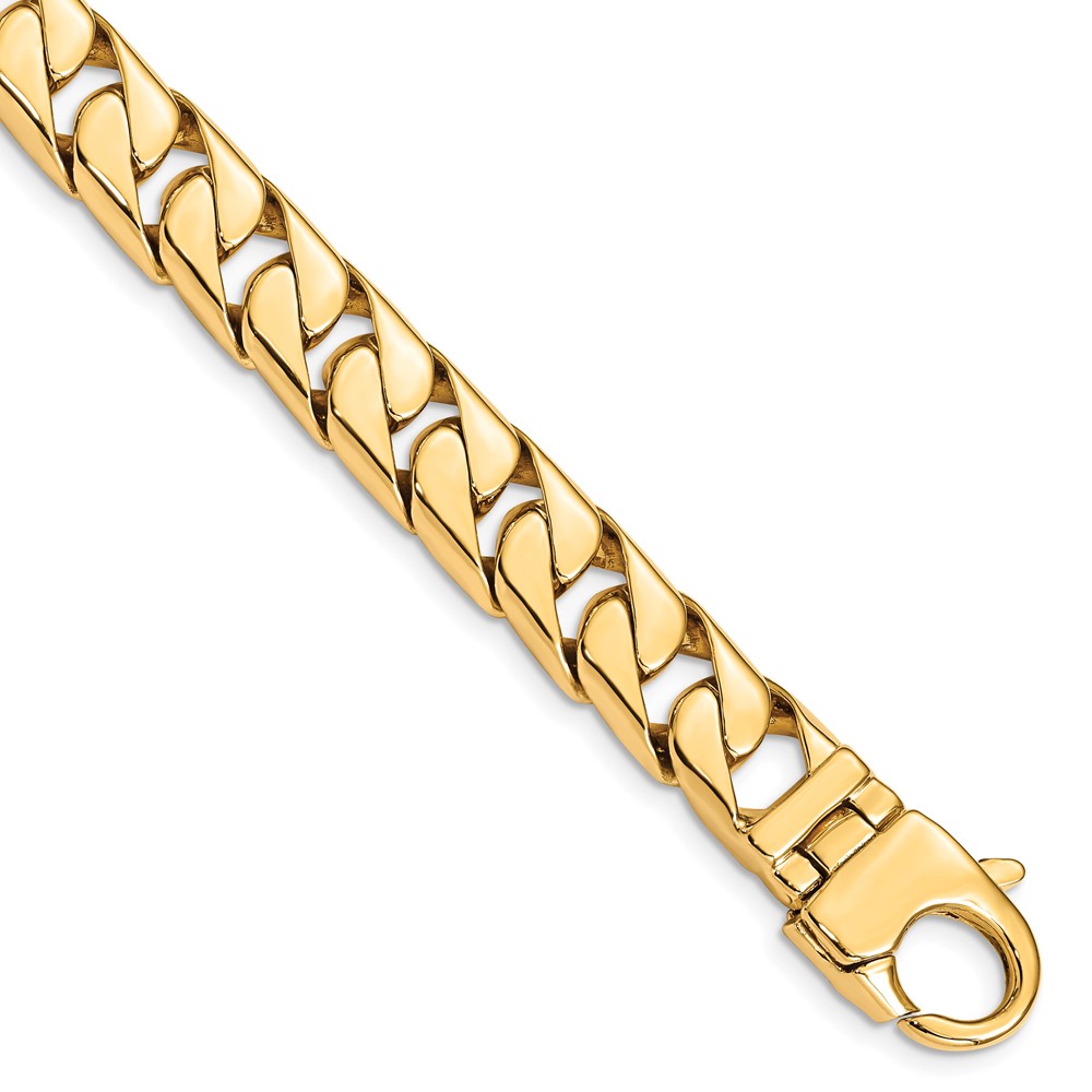 10k 10.20mm Hand-polished Long Link Half Round Curb Chain - Image 1