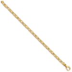10k Hand Polished 4.4mm Fancy Link Bracelet - Image 3