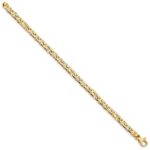 10k Hand Polished 4.3mm Fancy Link Bracelet - Image 3