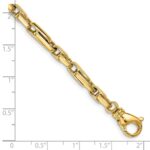 10k 5mm Hand-polished Fancy Link Bracelet - Image 2