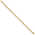 10k 4.1mm Hand-polished Byzantine Link Bracelet - Image 2