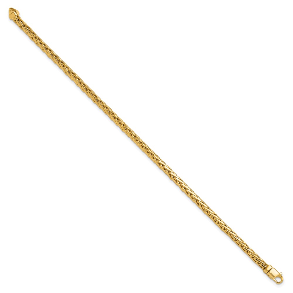 10k 4.4mm Hand-polished Flat-Edged Woven Link Bracelet - Image 2