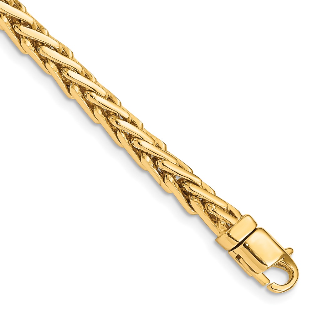 10k 4.4mm Hand-polished Flat-Edged Woven Link Bracelet - Image 1