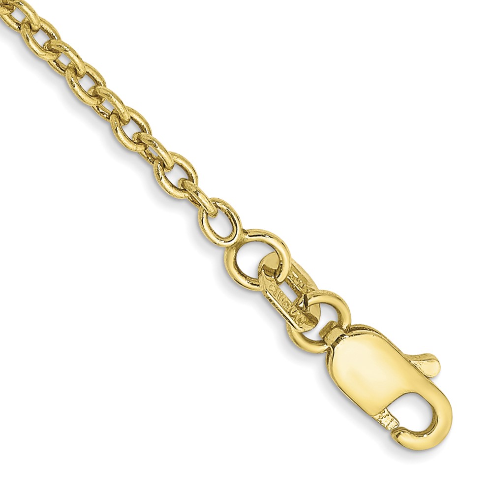10k 1.8mm Forzantine Cable Chain Anklet - Image 1