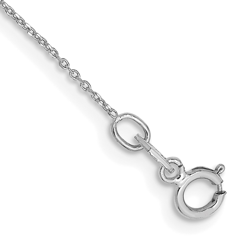 10k WG .6mm D/C Round Open Link Cable Chain Anklet - Image 1