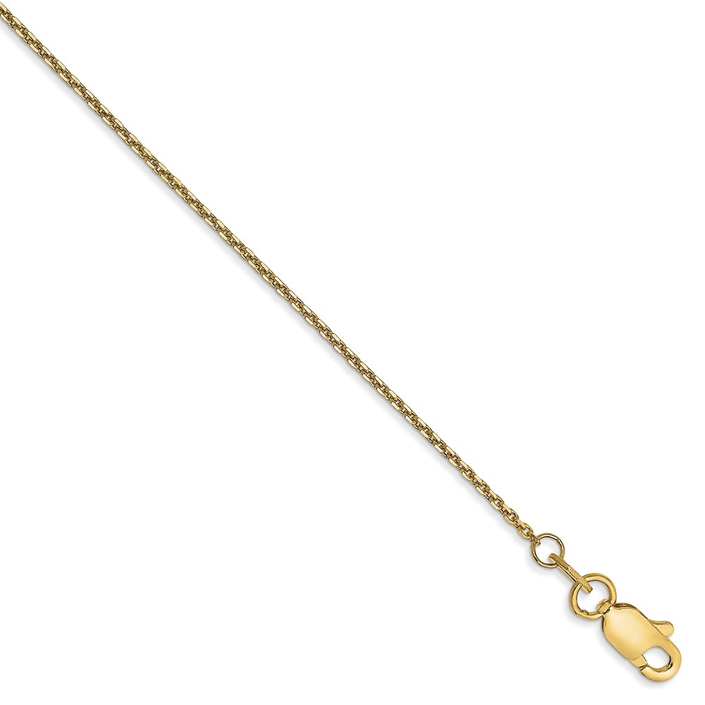 10k .95mm D/C Cable Chain Anklet - Image 1
