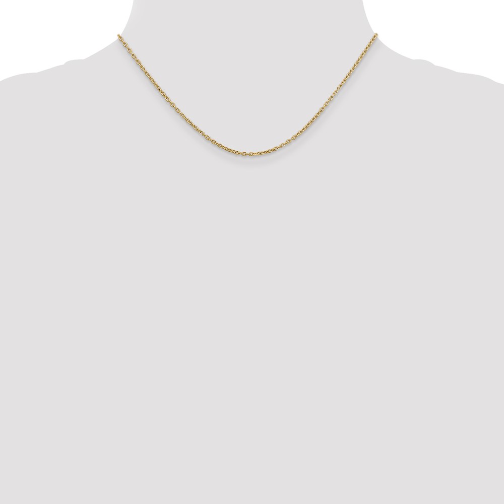 10k 2mm Round Open Link Cable Chain - Image 4