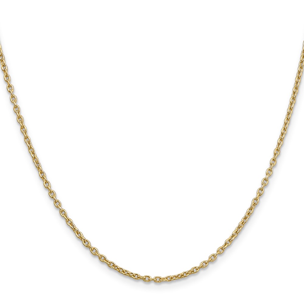 10k 2mm Round Open Link Cable Chain - Image 2