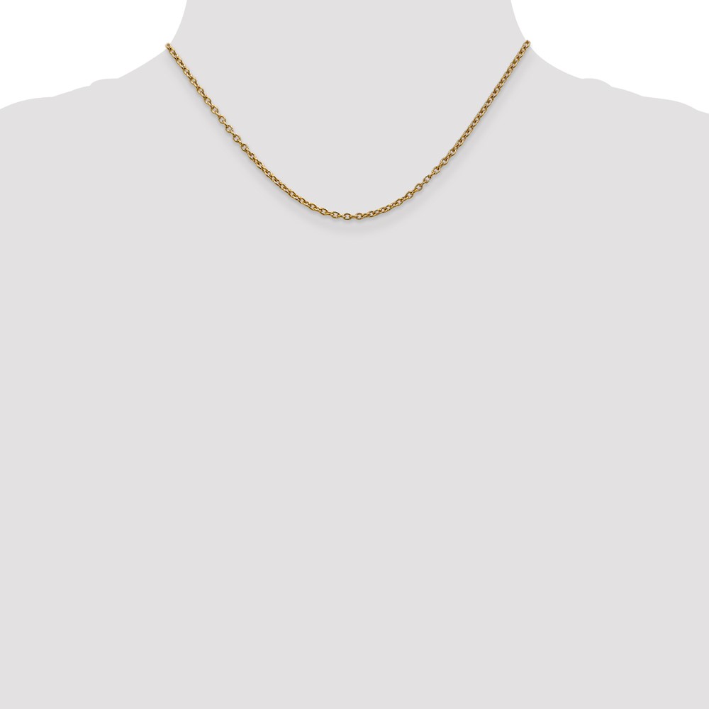 10k 2.4mm Round Open Link Cable Chain - Image 4