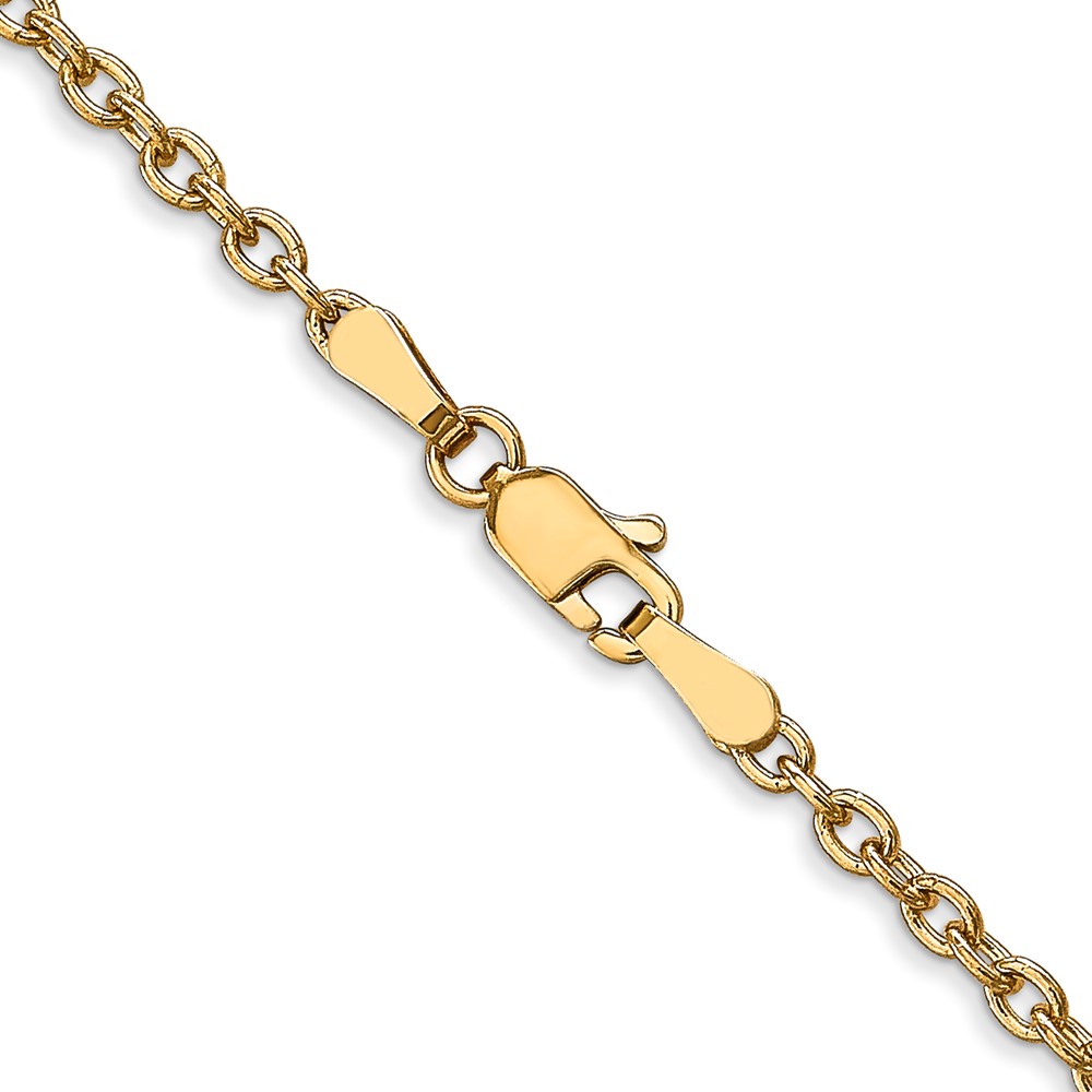 10k 2.4mm Round Open Link Cable Chain - Image 3