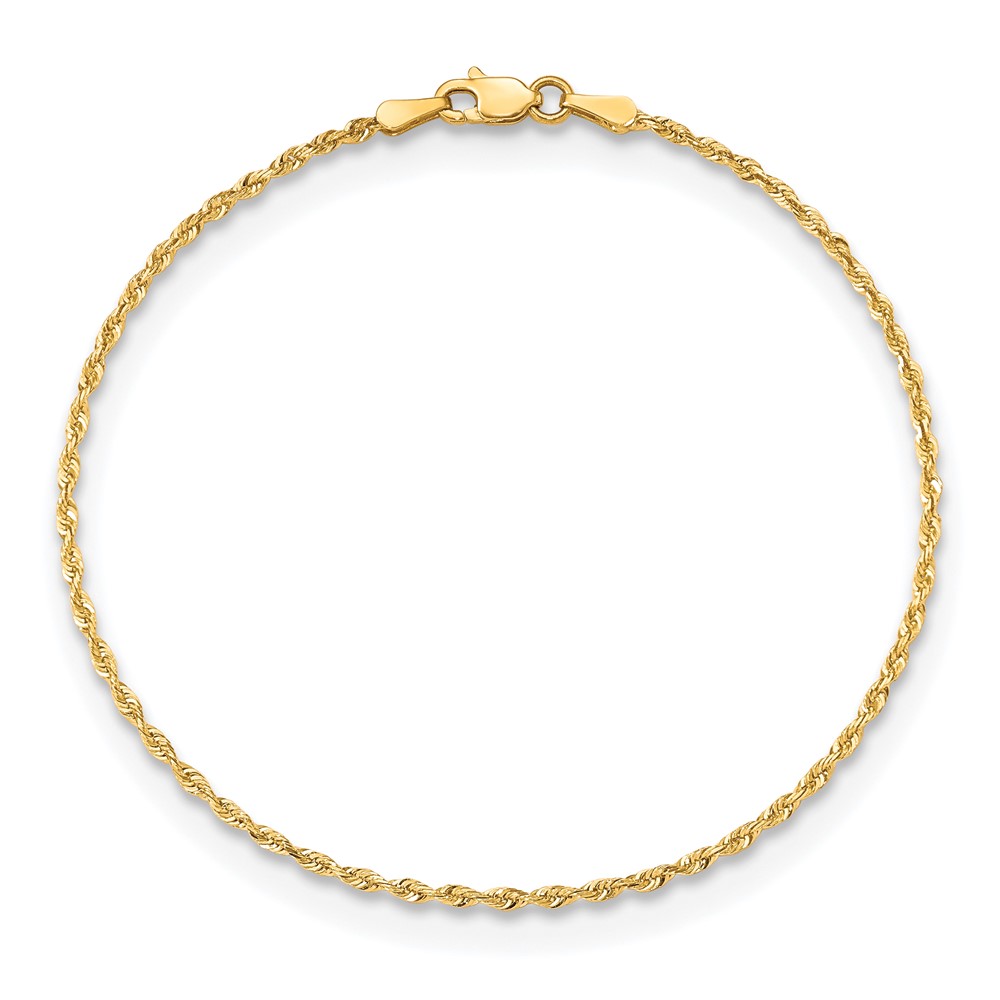 10k 1.85mm D/C Quadruple Rope Chain Anklet - Image 3