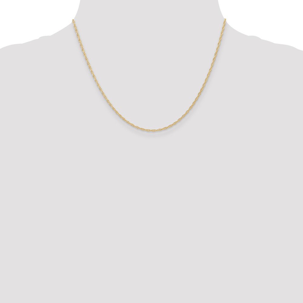 14K Carded 1.35mm Cable Rope with Spring Ring Clasp Chain - Image 4