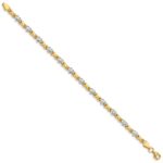 10k w/Rhodium Polished Heart and X Bracelet - Image 2