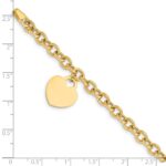 10k Heart Charm Hollow Bracelet - Image 3
