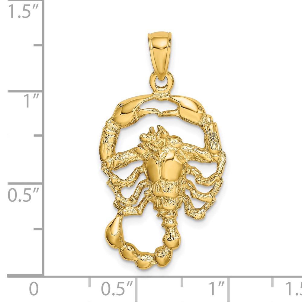 14k Large Scorpio Zodiac Charm - Image 3