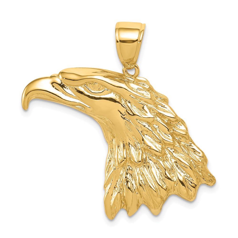 14k Eagle Head Pendant - Image 1
