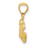 14K Diamond-cut Frog Pendant - Image 2