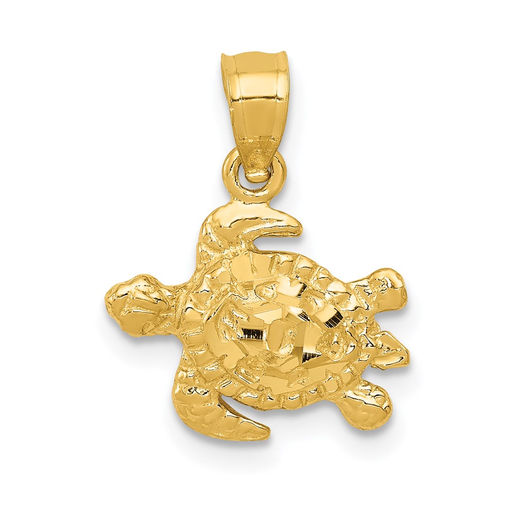 14K Turtle Pendant - Image 1