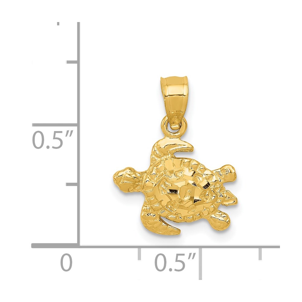 14K Turtle Pendant - Image 4