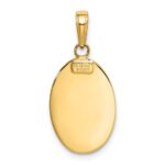 14k Polished Solid Saint Christopher Medal Oval Pendant - Image 3