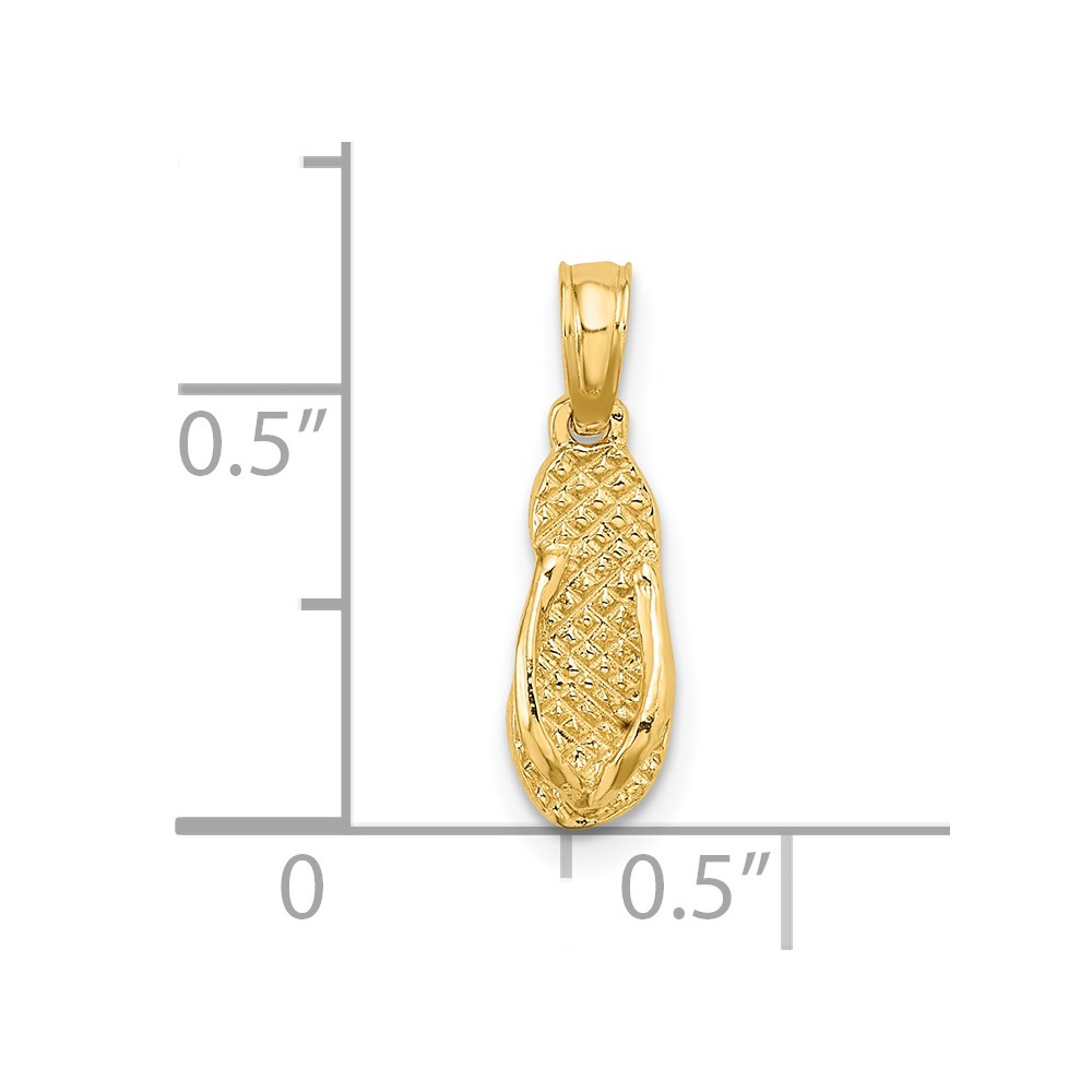 14K JAMAICA Flip-Flop Charm - Image 4
