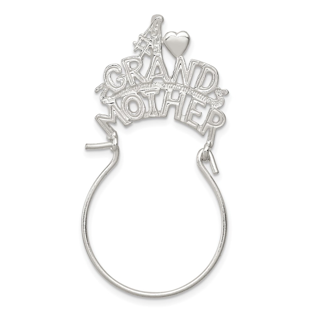 Sterling Silver #1 Grandmother Charm Holder - Image 1