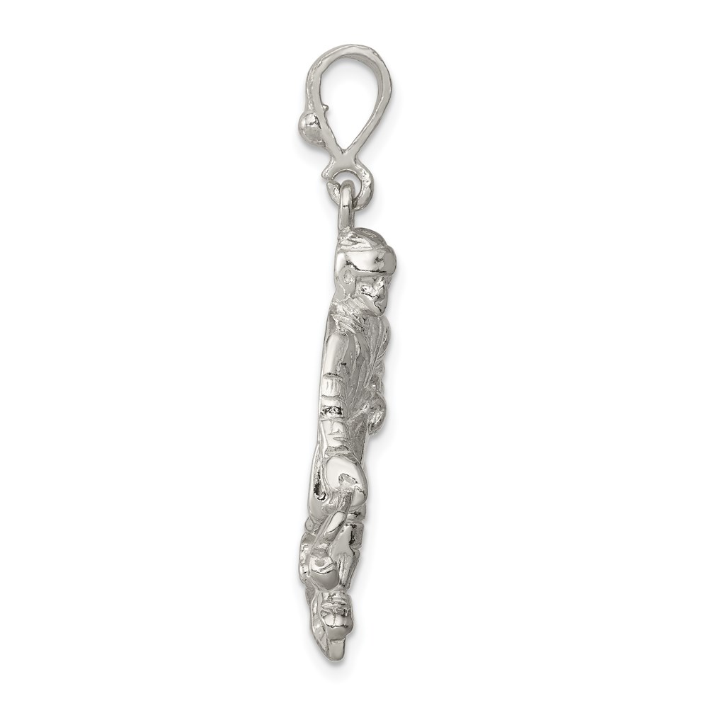 Sterling Silver Hockey Player Charm - Image 2