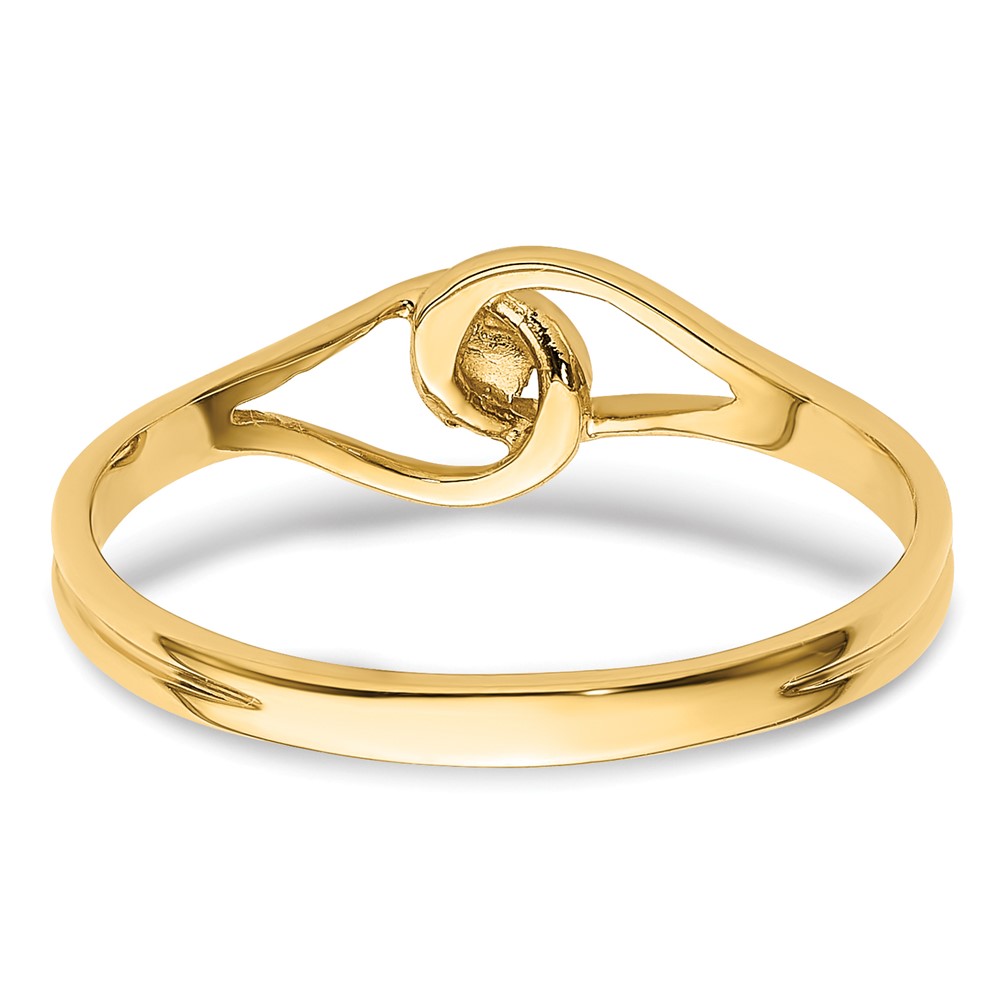 14k Polished .02ct. Diamond Fancy Ring Mounting - Image 3