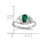 14k White Gold 6x4mm Oval Mount St. Helens AA Diamond ring - Image 2