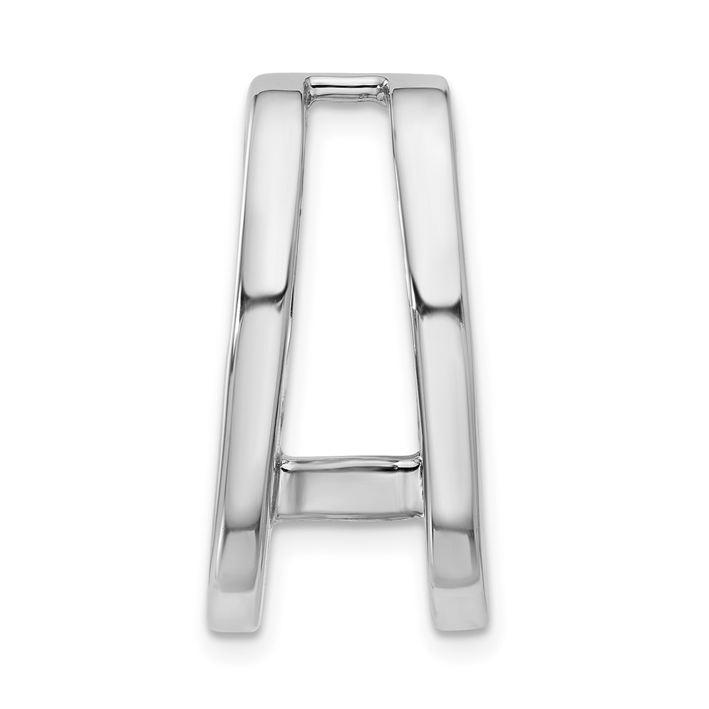 14k White Gold Holds 6.8mm Stone Slide Mounting Fits up to 6mm Regular/8mm Fancy or Reversible Omega - Image 1