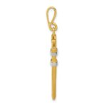 10k & Rhodium 3-D Pipe Wrench Charm - Image 2