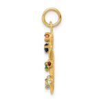 10k CZ Stones Artist Palette Charm - Image 2