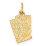 10k Enameled Blackjack Playing Cards Charm - Image 4