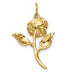 10k CZ Rose Charm - Image 4