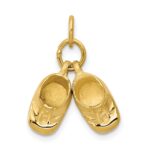 10k Polished Baby Shoes Charm