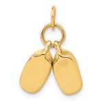 10k Polished Baby Shoes Charm - Image 4