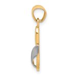 10k & Rhodium Flip Flop Charm - Image 2