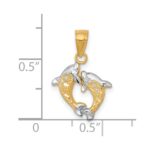 10K w/Rhodium Small Dolphin Charm - Image 3