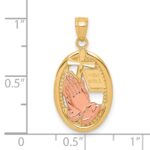 10k Two-tone Praying Hands Pendant - Image 3