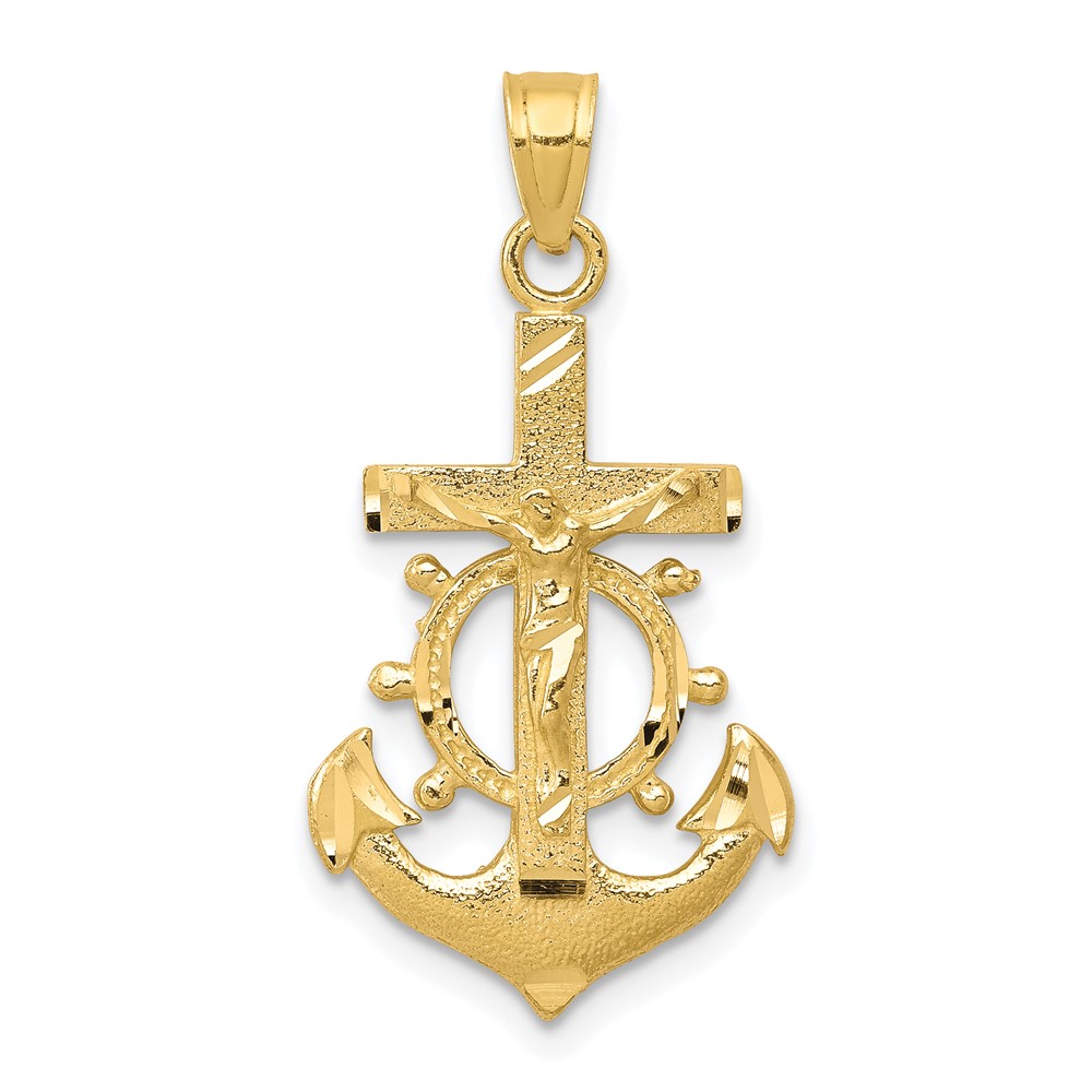 10C1049.jpg 10k Mariner Crucifix Pendant - Image 1