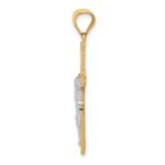 10K w/ Rhodium Crucifix Pendant - Image 2