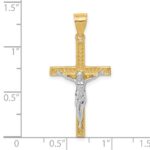10K w/ Rhodium Crucifix Pendant - Image 3