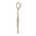10K w/Rhodium Crucifix Pendant - Image 2