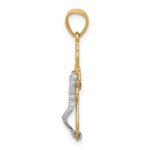 10K w/Rhodium Filigree Crucifix Pendant - Image 2