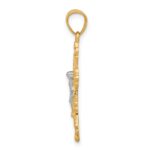 10K w/Rhodium Crucifix Pendant - Image 2