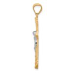 10K w/Rhodium Passion Crucifix Pendant - Image 2