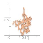 10k Rose Gold DADDYS LITTLE GIRL Charm - Image 3