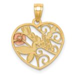 10K Two-Tone w/White Rhodium ABUELA Pendant - Image 3