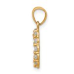 10K Two-Tone w/White Rhodium CZ Guadalupe Pendant - Image 2